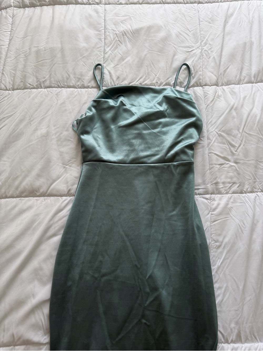 Windsor Satin Cowl Neck Maxi Dress in Light Blue - Picture 6 of 6